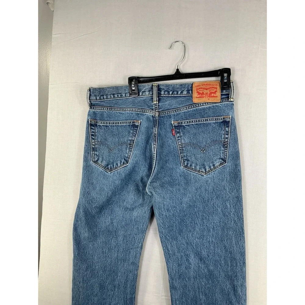 Levi's 505 Regular Fit Straight Leg Blue Jeans Men's Size 34x32 Denim
